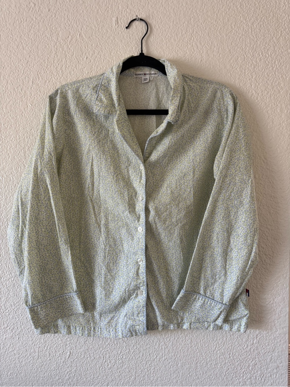 Tommy Hilfiger Pale Green Floral Button-Down Shirt
